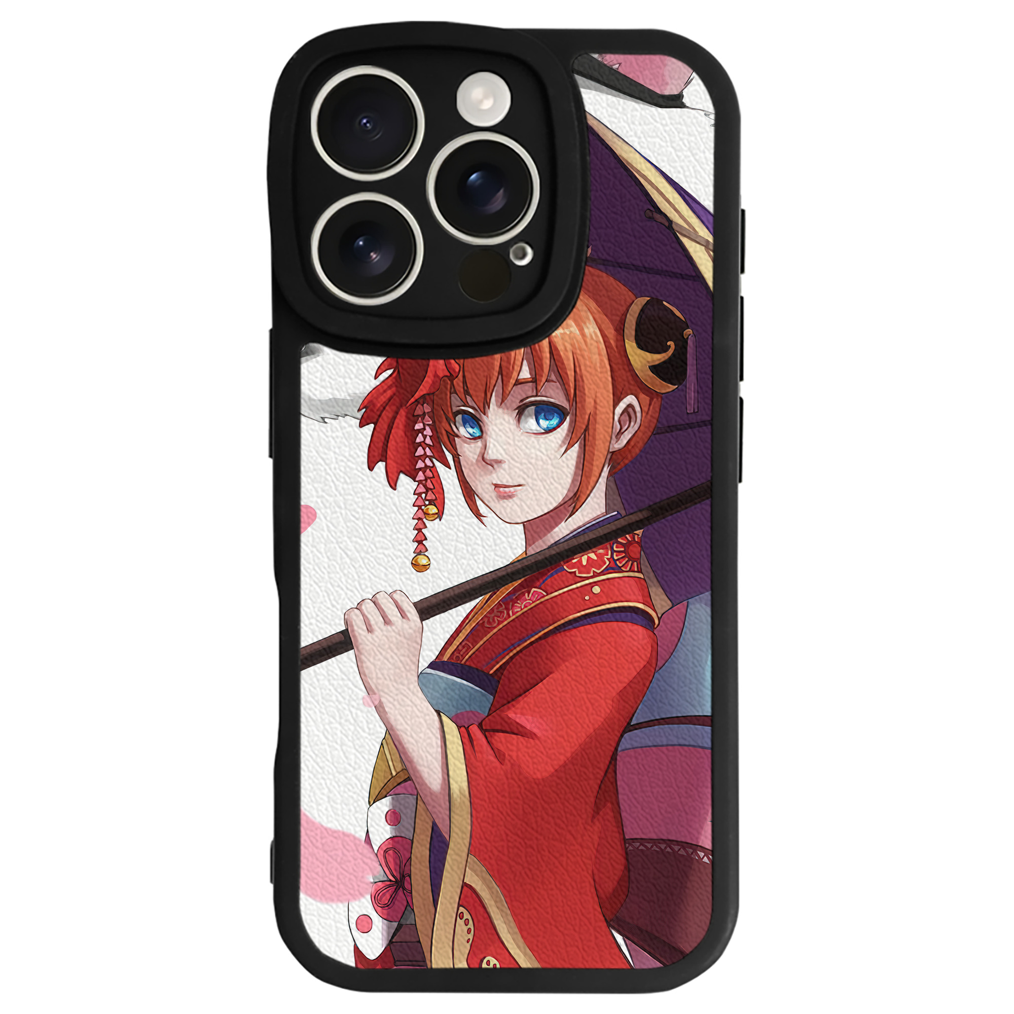 （画像用） ぎんたま 坂田銀時（さかたぎんとき） 神楽 志村新八（しむら しんぱち） GINTAMA Sakata Gintoki Kagura Shimura Shinpachi 【iPhone 16シリーズ対応】シリコンスマホケース（レザー調） 材質：シリコン